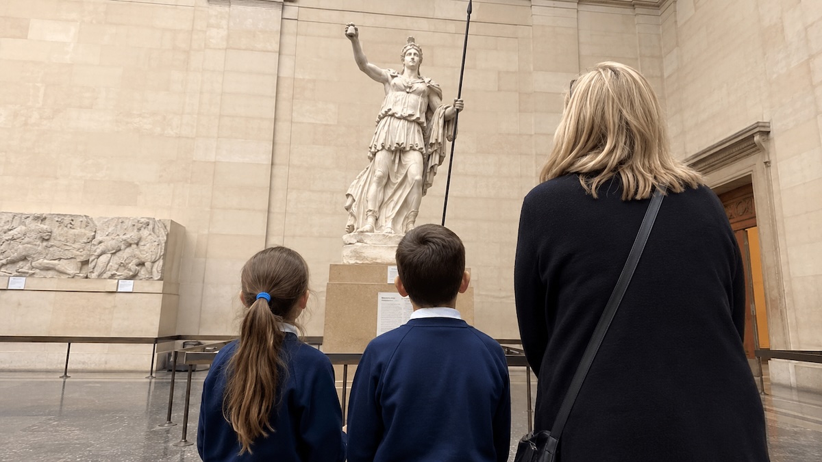 Children on a school museum visit